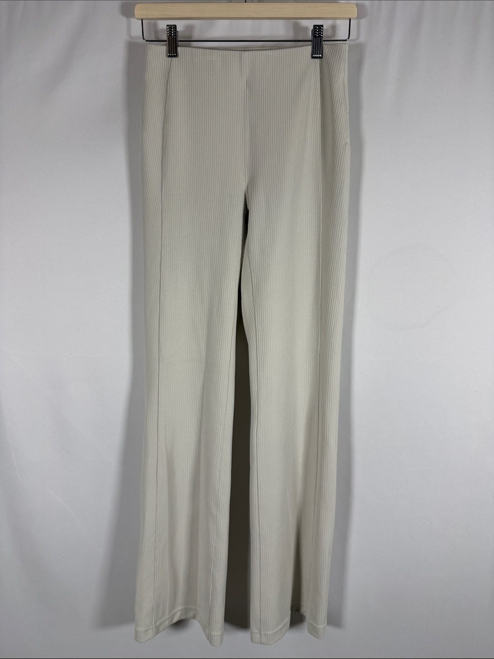 lululemon athletica Cream Ribbed Bootcut Pants